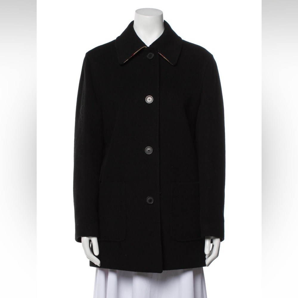🔥🔥🔥AUTHENTIC Burberry Black Wool Cashmere Coat Jacket